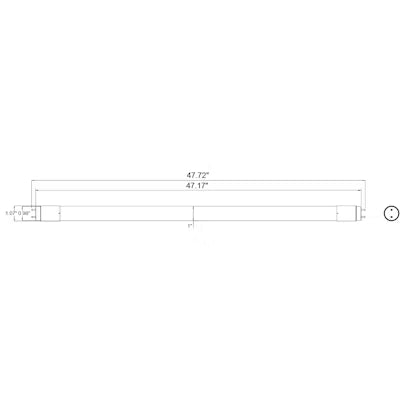 Envision LED 4 ' T8 Glass + PC Coating Dimmable Bypass Single/Double Ended (FROSTED LENS) eta 9/23, 5CCT Selectable 30K/35K/40K/50K/65K, Frosted, LED-T8-RFD-GL-4FT-3P18-5CCT