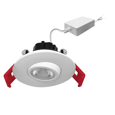 Envision LED 2" Smooth Gimbal Downlight, LV-Line, 1CCT Selectable 30K, White, LED-DLJBX-ADJ-2-5W-30K-WH-12V