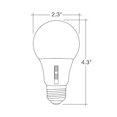 Envision LED, A19 60W Equivalent, 5CCT Selectable 27K/30K/35K/40K/50K, Frosted, LED-A19-9W-5CCT