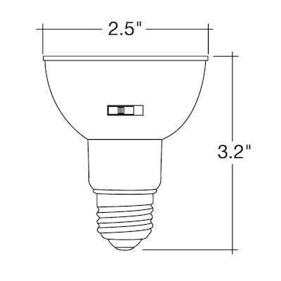 Envision LED, PAR20 50W Equivalent,  5CCT Selectable 27K/30K/35K/40K/50K, Frosted, LED-P20-7W-5CCT