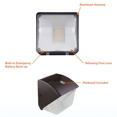 Envision LED Wall Pack: S-Line, LED-WPS-60W-50K-BZ-PC