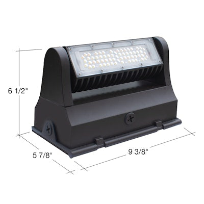 Envision LED Rotating Wall Pack, R-Line, 1CCT Selectable 50k, Bronze, LED-WPROT2-40WS-50K-BZ