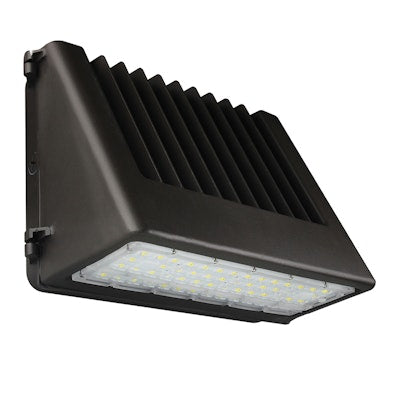 Envision LED Full-Cutoff Wall Pack, FC-Line, 3CCT Selectable 30k/40k/50k, Bronze, LED-WPFC-5P80-TRI-BZ-PC