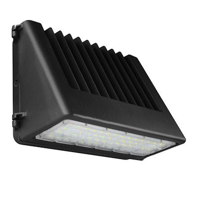 Envision LED Full-Cutoff Wall Pack, FC-Line, 3CCT Selectable 30k/40k/50k, Bronze, LED-WPFC-5P80-TRI-BL-PC