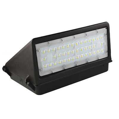 Envision LED Full-Cutoff Wall Pack, FC-Line, 3CCT Selectable 30k/40k/50k, Bronze, LED-WPFC-5P80-TRI-BZ-HV-PC