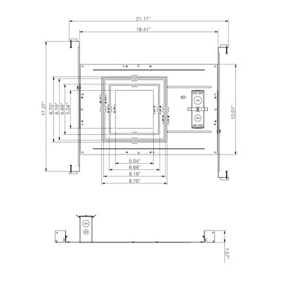 Envision LED Universal Mounting Plate, Silver, CUNV-NC-SQI-J-JBX