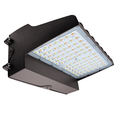 Envision LED Full-Cutoff Wall Pack, Flat-FC Line, 3CCT Selectable 30k/40k/50k, Bronze, LED-WPFC-FL-5P120W-TRI-BZ-PC