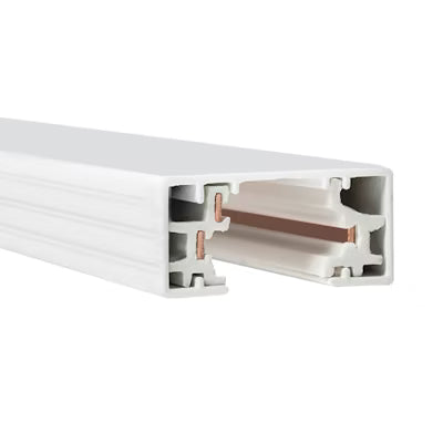 Envision LED 4' Track Single Circuit 3-Wire w/ End Cap, White, TS3-4FT-SM-WH