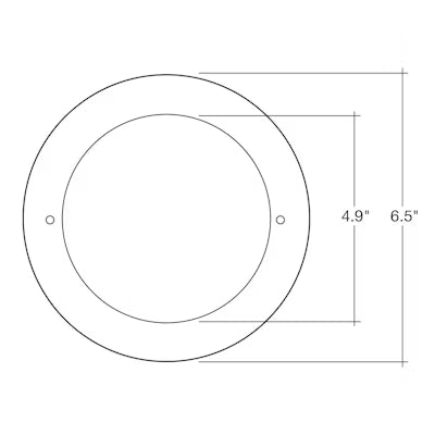 Envision LED 4" Goof Ring, Inner Dim, 4.9", Outer Dim, 6.5" , White, GR-4-WH