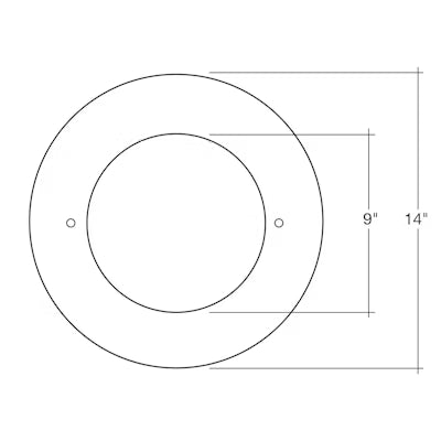 Envision LED 10" Goof Ring, Inner Dim, 9", Outer Dim, 14", White, GR-10-WH