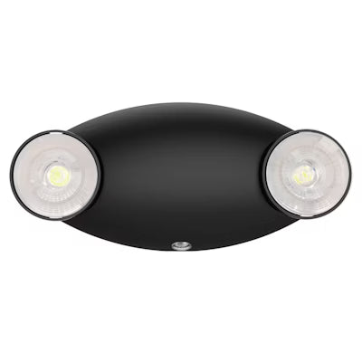 Envision LED Emergency Bug Eye Double Headed fixture, Black, LED-EM-DHC-BL