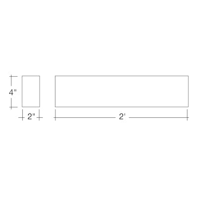 Envision LED ARCY-Line, 2' Architectural Linear fixture (Downlight), 5CCT Selectable 50k/40k/35k/30k/27k, White, LED-AL"2-2'-3P25-D-5CCT-WH
