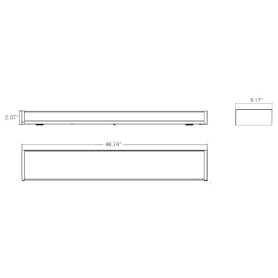 Envision LED 4 ' Prismatic Wrap, 6CCT Selectable 65k/50k/40k/35k/30k/27k, White, LED-WRP-PRM-4FT-40W-6CCT-UNV