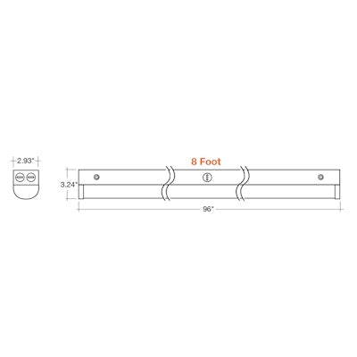 Envision LED 8 ' Round Strip, 4CCT, LED-RST-8FT-3M60W-4CCT-BL