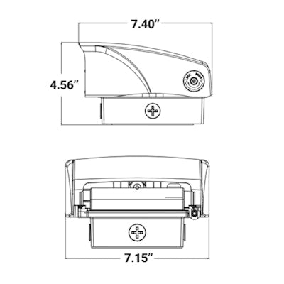 Envision LED Full Cut Off Wall Packs Adjustable, AFC-Line, 3CCT Selectable 30k/40k/50k, Black, LED-WPFC-ADJ-3P50W-TRI-BL
