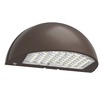 Envision LED Semi-Circle Full Cut Off Wall Pack, CIRCLE-Line, 3CCT Selectable 30k/40k/50k, Bronze, LED-WPFC-SC-3P80-TRI-BZ-PC