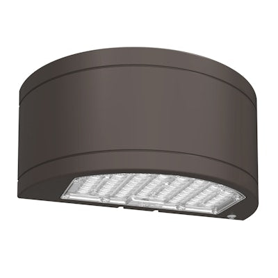 Envision LED CIRCLE-Line, Half Cylinder Up/Down Wall Pack, 3CCT Selectable 30k/40k/50k, Bronze, LED-WPUD-SC-3P80-TRI-BZ-PC