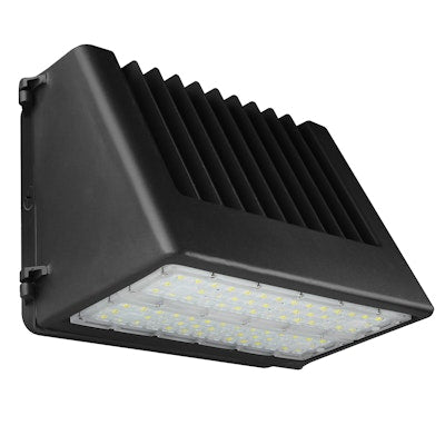 Envision LED Full-Cutoff Wall Pack, FC-Line, 3CCT Selectable 30k/40k/50k, Black, LED-WPFC-5P150-TRI-BL-PC