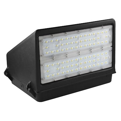 Envision LED Full-Cutoff Wall Pack, FC-Line, 3CCT Selectable 30k/40k/50k, Black, LED-WPFC-5P150-TRI-BL-PC