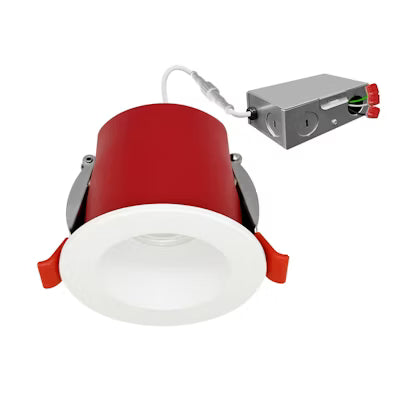 Envision LED 2" Smooth Downlight, SnapTrim-Line FIRE RATED ( Smooth Only), 5CCT Selectable 27K/30K/35K/40K/50K, White, LED-DLJBX-2-8W-5CCT-FR-WW-SM
