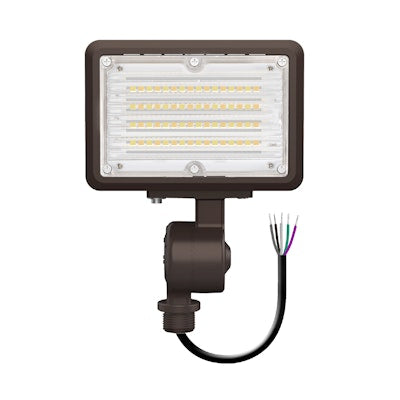Envision LED Mini Area Floodlights, XS-Line, 3CCT Selectable 30k/40k/50k, Bronze, LED-FL-15W-TRI-BZ-KNYK-PC