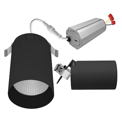Envision LED 3" Cylinder Downlight, DLJBX, 5CCT Selectable 27K/30K/35K/40K/50K, Black , LED-DLJBX-3-CYL-ADJ-5CCT-BL