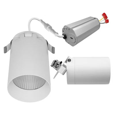 Envision LED 3" Cylinder Downlight, DLJBX, 5CCT Selectable 27K/30K/35K/40K/50K, White, LED-DLJBX-3-CYL-ADJ-5CCT-WH