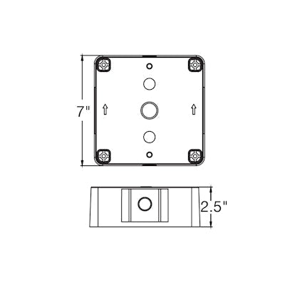 Envision LED ARL3 Wall Mount Bracket, White, ARL3-WM-WH