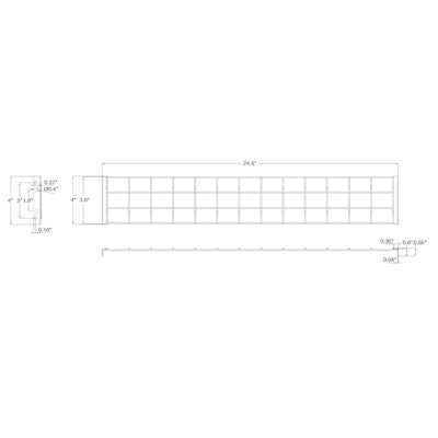 Envision LED LHB, Wire Guard 2' 3P165, White, LHB-3P165-2FT-WG