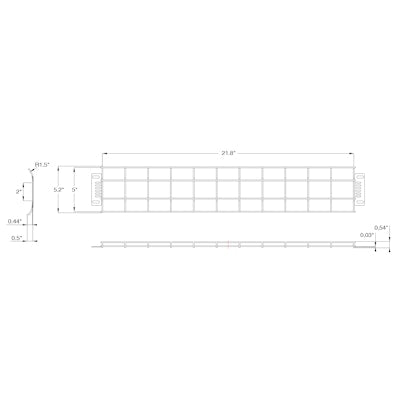 Envision LED LHB, Wire Guard 2' 3P320, White, LHB-3P320-2FT-WG