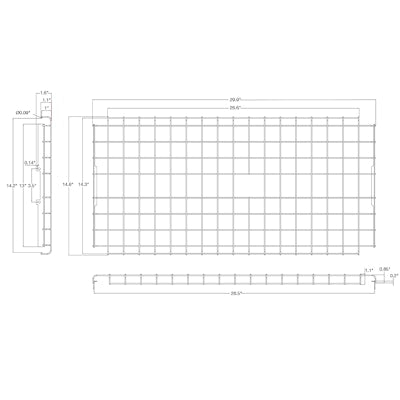 Envision LED LHB, Wire Guard 2' 3P440, White, LHB-3P440-2FT-WG
