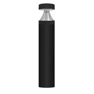 Envision LED 22" Bollard Base, Round , Black, BLD-3P22-RD-UNV-BL-22