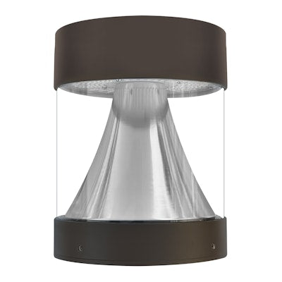 Envision LED Bollard Head, Round Cone Flat Top , 5CCT Selectable 27k/30k/35k/40k/50k, Bronze, LED-BLD-RD-5CCT-CN-FL-BZ