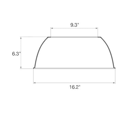 Envision LED RHB3, 100/150w Acrylic Reflector 90°, RHB3-100/150-ACR-RF