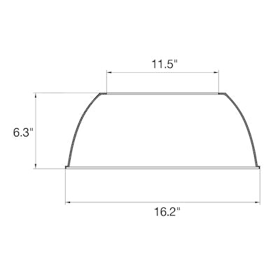 Envision LED RHB3, 240w Acrylic Reflector 90°, RHB3-240-ACR-RF