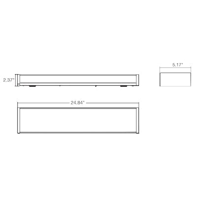 Envision LED 2 ' Prismatic Wrap, 1CCT Selectable 40k, White, LED-WRP-PRM-2FT-20W-40K
