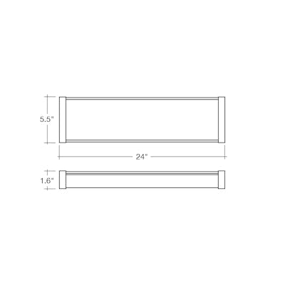 Envision LED 2 ' Frosted Wrap, 1CCT Selectable 50k, White Frosted, LED-WRP-FR-2FT-20W-50K