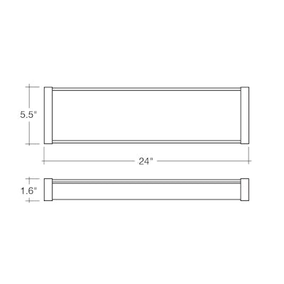 Envision LED 2 ' Frosted Wrap, 6CCT Selectable 65k/50k/40k/35k/30k/27k, White Frosted, LED-WRP-FR-2FT-3P24-6CCT-UNV