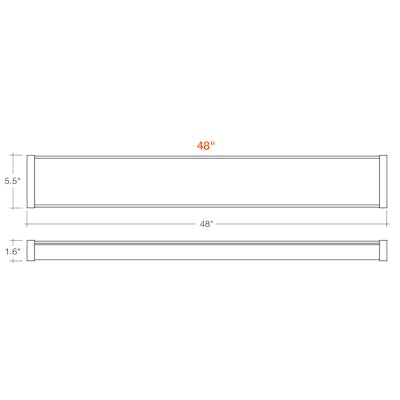 Envision LED 4 ' Frosted Wrap, 6CCT Selectable 65k/50k/40k/35k/30k/27k, White Frosted, LED-WRP-FR-4FT-3P48-6CCT-UNV
