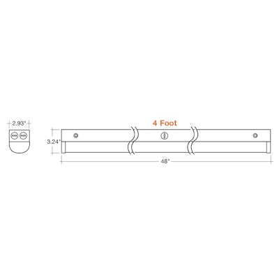 Envision LED 4 ' Round Strip, 4CCT Selectable 30k/35k/40k/50k, White, LED-RST-4'-3M40W-4CCT-BMS