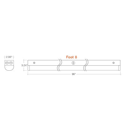 Envision LED 8 ' Round Strip, 4CCT Selectable 30k/35k/40k/50k, White, LED-RST-8FT-3M100W-4CCT