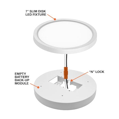 Envision LED SLDSKR-7, EM Backup Empty Body for All Models, White , SLDSKR-7-EMB-EMPTY-UNV