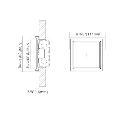 Envision LED 7" SlimLine Surface Mount Square, LED-SLDSKSQ-7-15W-5CCT-WH-0/10V