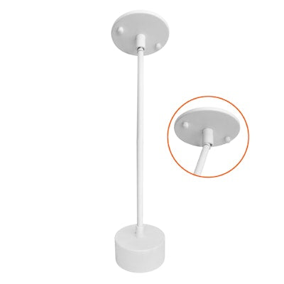 Envision LED 2' / 4' / 6' Pendant Stem Mount (Adjustable Length), White, STM-JBX-6-WH