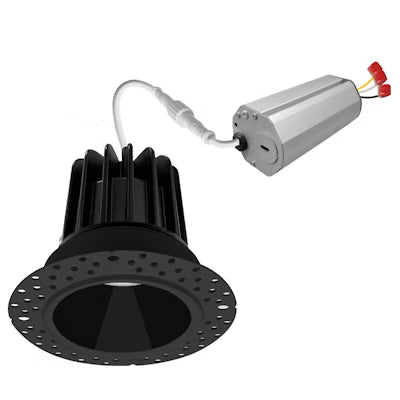 Envision LED 2" Round Downlight, Trimless-Line, 5CCT Selectable 27K/30K/35K/40K/50K, Black, LED-DLJBX-TML-2R-8W-5CCT-BLK