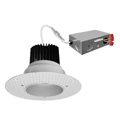 Envision LED 4" Round Downlight, Trimless-Line, 5CCT Selectable 27K/30K/35K/40K/50K, White, LED-DLJBX-TML-4R-15W-5CCT-WH