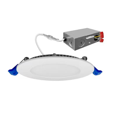 Envision LED 4" Round Slim Panel Wafer Downlight, 3CCT Selectable 30K/40K/50K, White, LED-SL-PNL-4R-3P12W-5CCT-WH