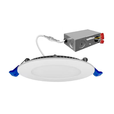 Envision LED 6" Round Slim Panel Wafer Downlight, 5CCT Seleactable 27/30/35/40/50k, White, LED-SL-PNL-6R-3P15W-5CCT-WH
