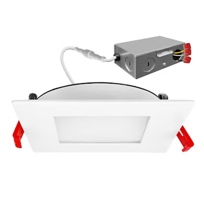 Envision LED 6" Square Slim Panel Wafer Downlight, LED-SL-PNL-6SQ-15W-5CCT-WH