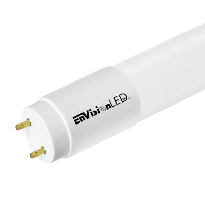 Envision LED 4 ' T8 Glass + PC Coating TRIPLE FIT Ballast, or AC Direct Single/Double, 1CCT Selectable 40K, Frosted, LED-T8-DF-GL-4FT-18W-40K